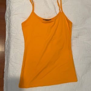 zara bright orange stretchy tank top